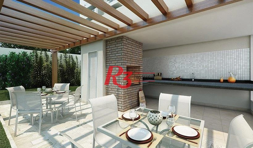 Apartamento Garden com 3 dormitórios à venda, 90 m² por R$ 1.700.000,00 - Campo Grande - Santos/SP