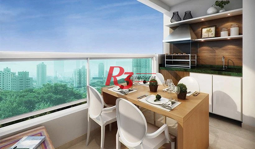 Apartamento Garden com 3 dormitórios à venda, 90 m² por R$ 1.700.000,00 - Campo Grande - Santos/SP