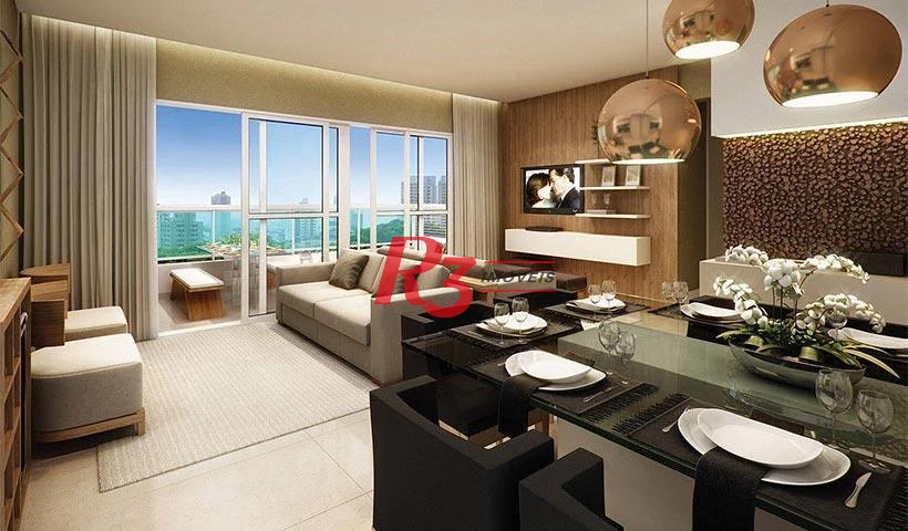 Apartamento Garden com 3 dormitórios à venda, 90 m² por R$ 1.700.000,00 - Campo Grande - Santos/SP