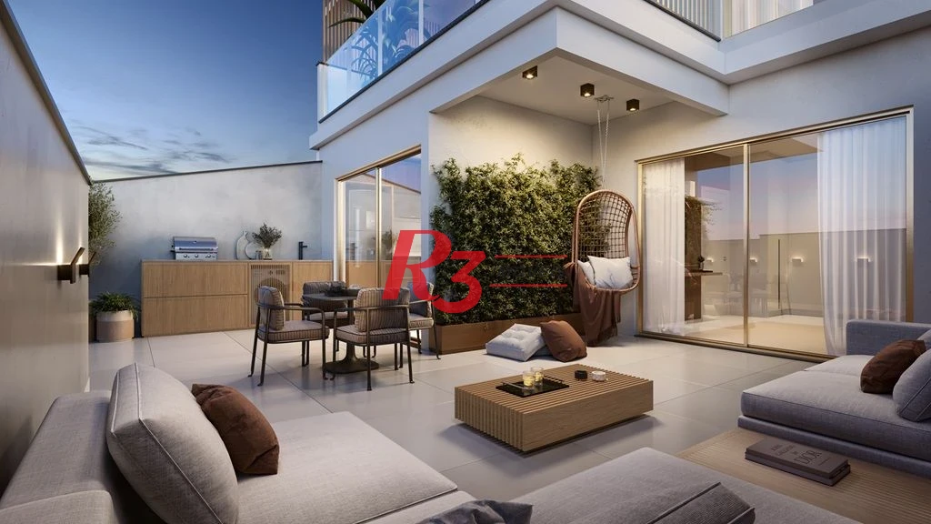 Apartamento Garden com 1 dormitório à venda, 89 m² por R$ 850.000,00 - Ponta da Praia - Santos/SP