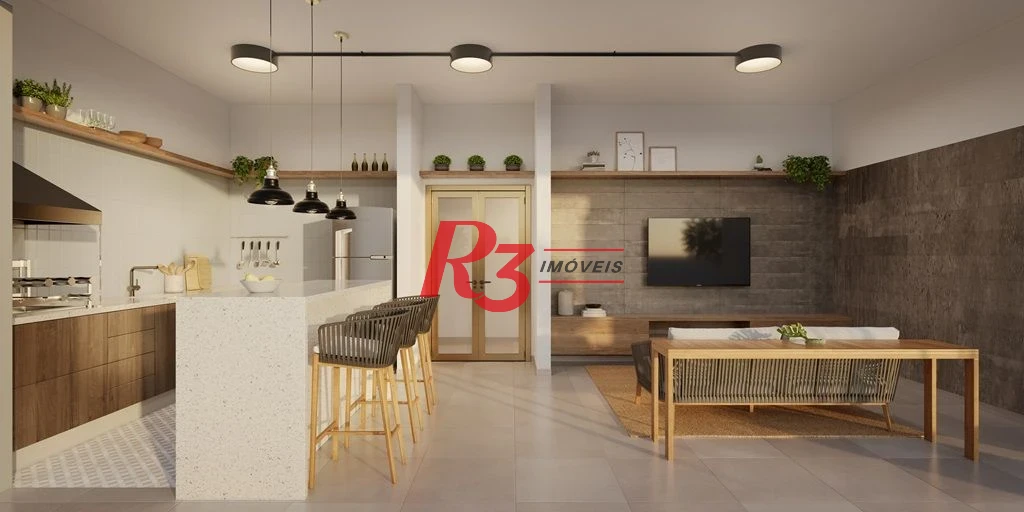 Apartamento Garden com 1 dormitório à venda, 89 m² por R$ 850.000,00 - Ponta da Praia - Santos/SP