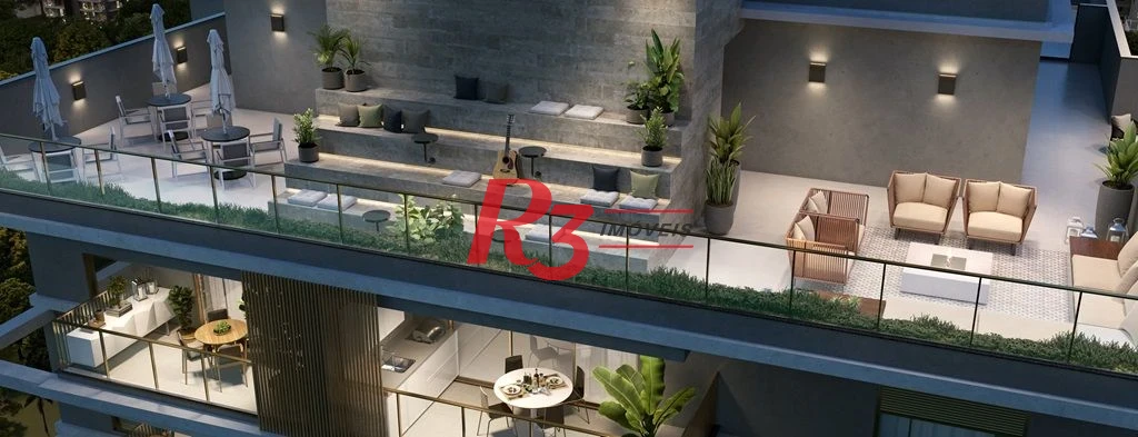 Apartamento Garden com 1 dormitório à venda, 89 m² por R$ 850.000,00 - Ponta da Praia - Santos/SP