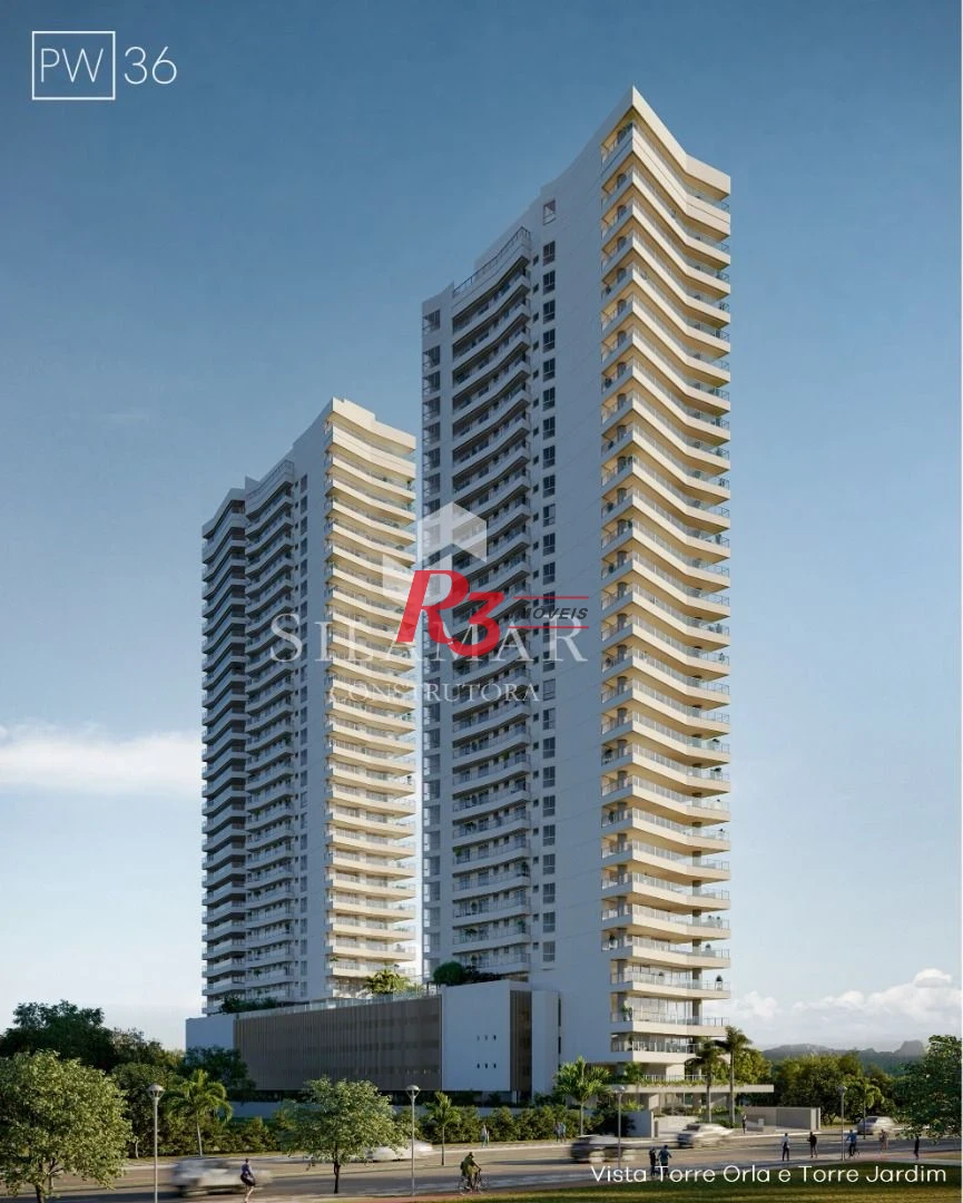 Apartamento com 3 dormitórios à venda, 224 m² por R$ 4.500.000,00 - Gonzaga - Santos/SP