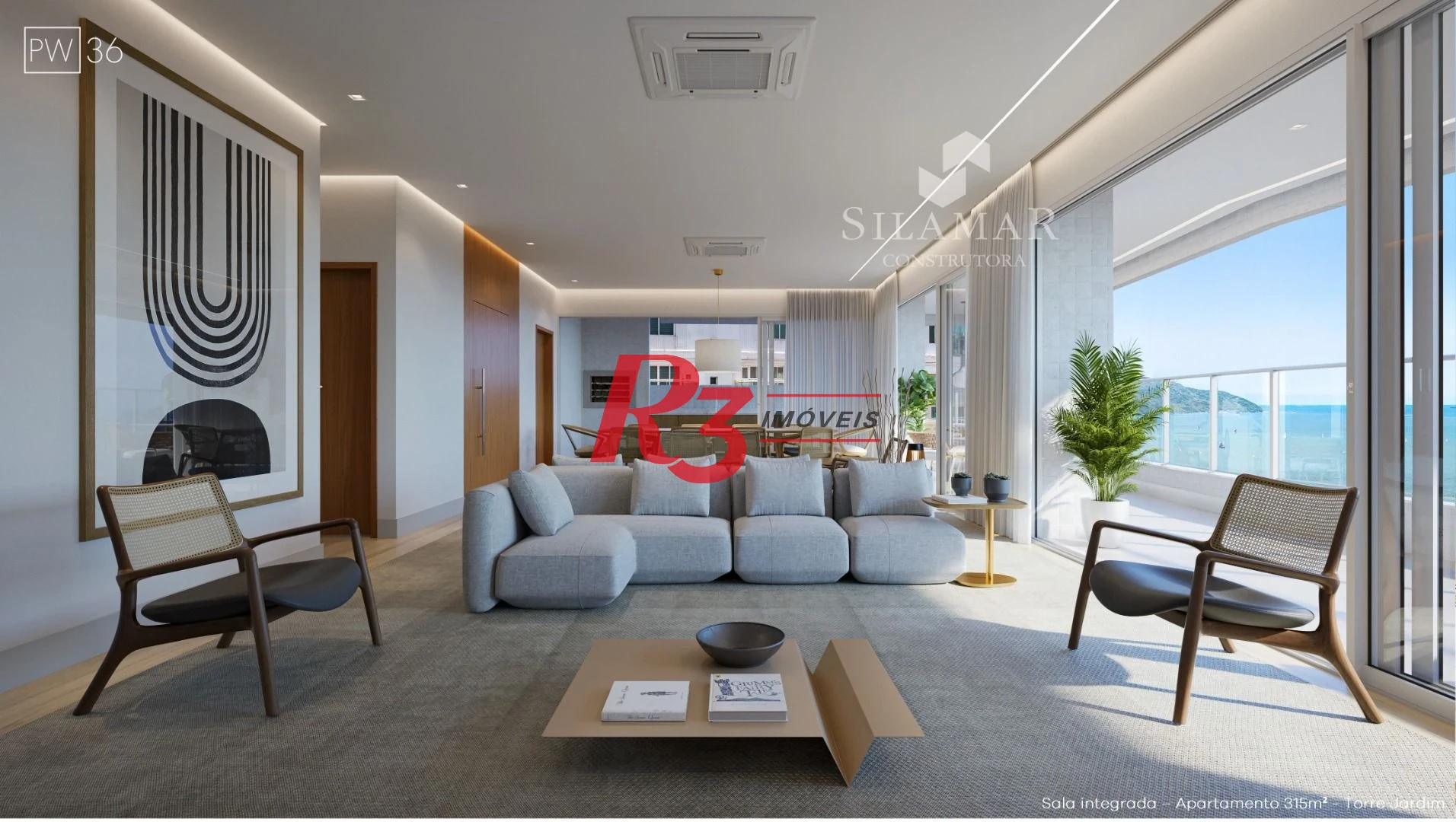 Apartamento com 3 dormitórios à venda, 224 m² por R$ 4.500.000,00 - Gonzaga - Santos/SP