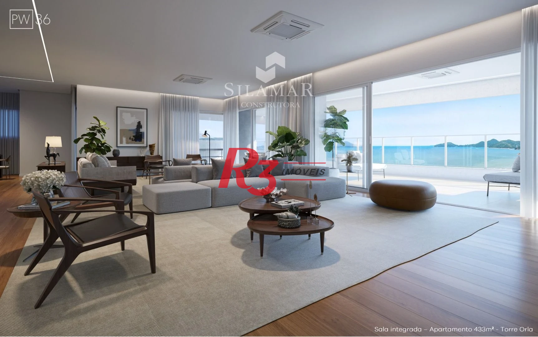 Apartamento com 3 dormitórios à venda, 224 m² por R$ 4.500.000,00 - Gonzaga - Santos/SP