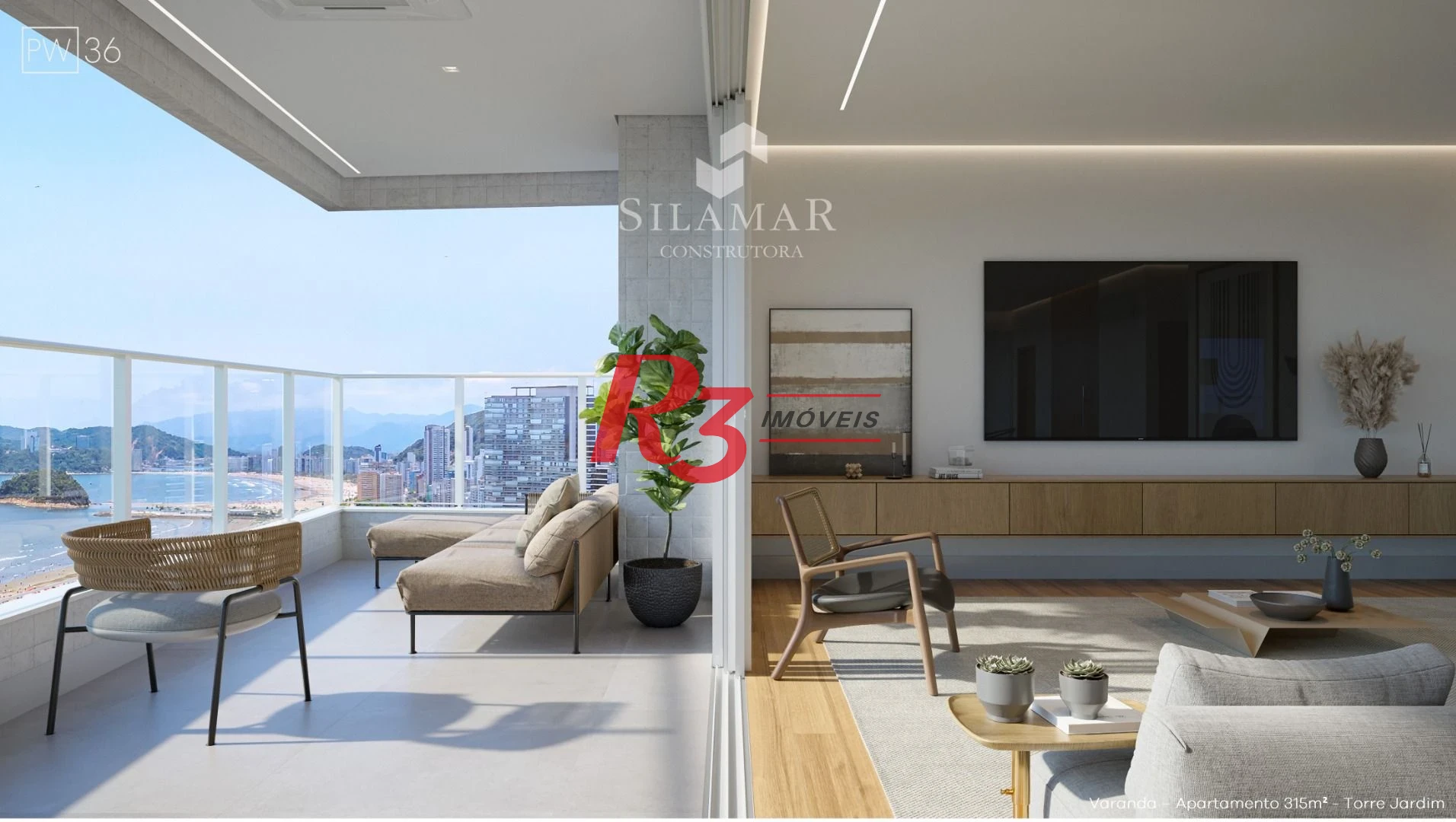 Apartamento com 3 dormitórios à venda, 224 m² por R$ 4.500.000,00 - Gonzaga - Santos/SP