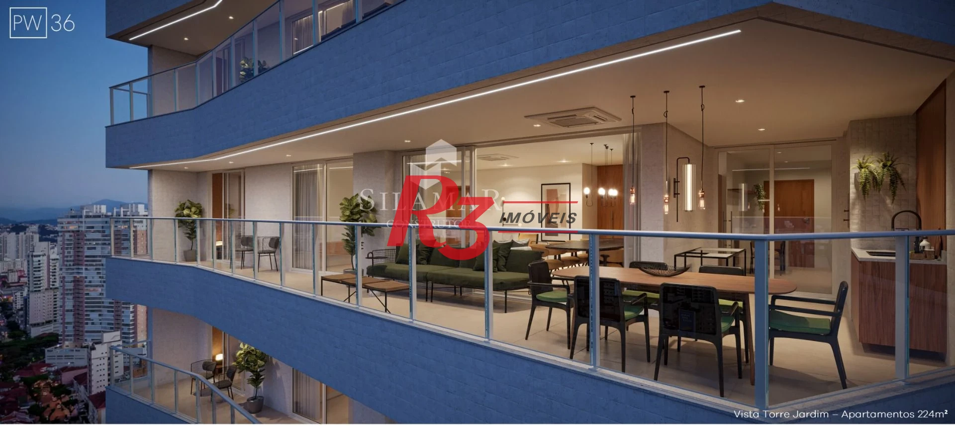 Apartamento com 3 dormitórios à venda, 224 m² por R$ 4.500.000,00 - Gonzaga - Santos/SP