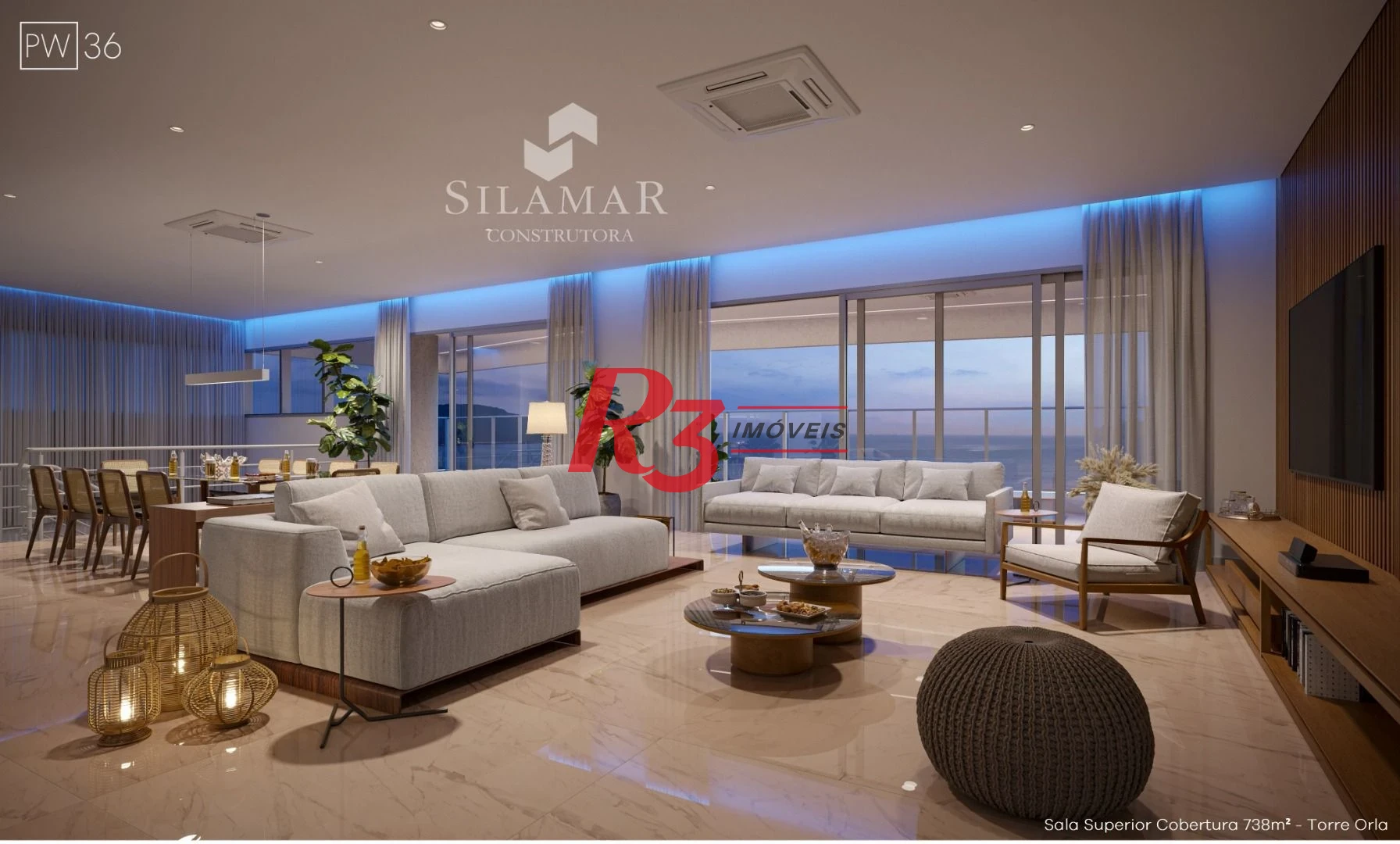 Apartamento com 3 dormitórios à venda, 224 m² por R$ 4.500.000,00 - Gonzaga - Santos/SP
