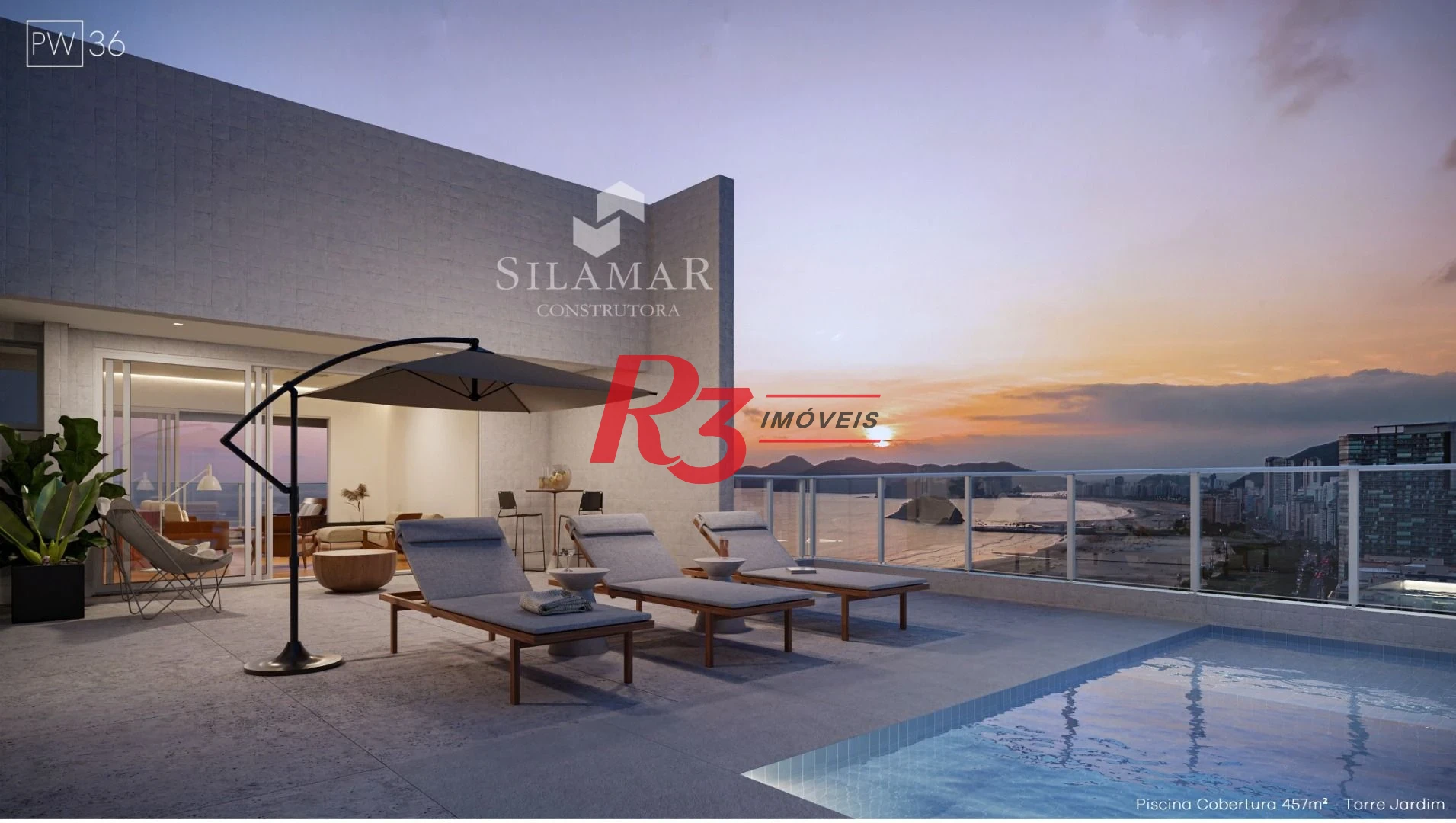 Apartamento com 3 dormitórios à venda, 224 m² por R$ 4.500.000,00 - Gonzaga - Santos/SP