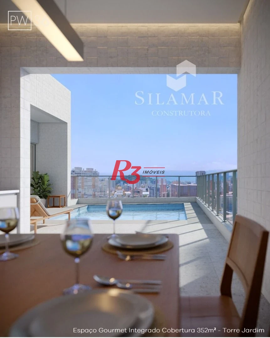 Apartamento com 3 dormitórios à venda, 224 m² por R$ 4.500.000,00 - Gonzaga - Santos/SP