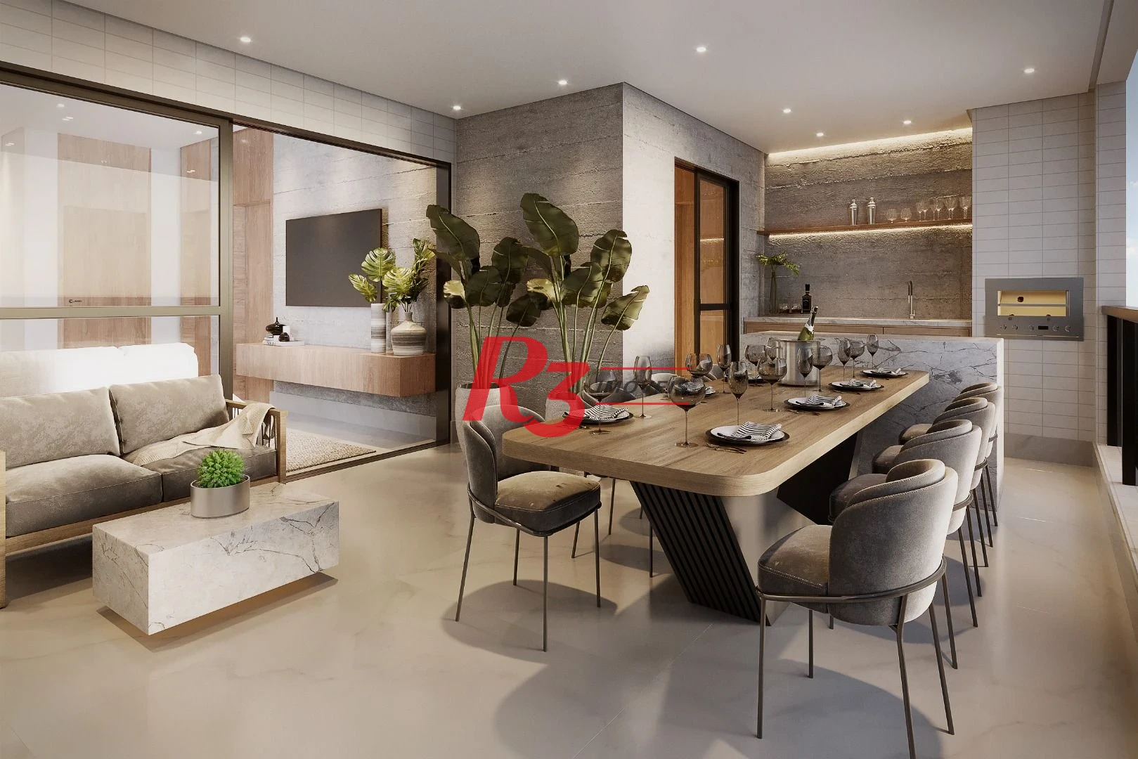 Apartamento com 4 suítes à venda, por R$ 3.890.000 - Ponta da Praia - Santos/SP