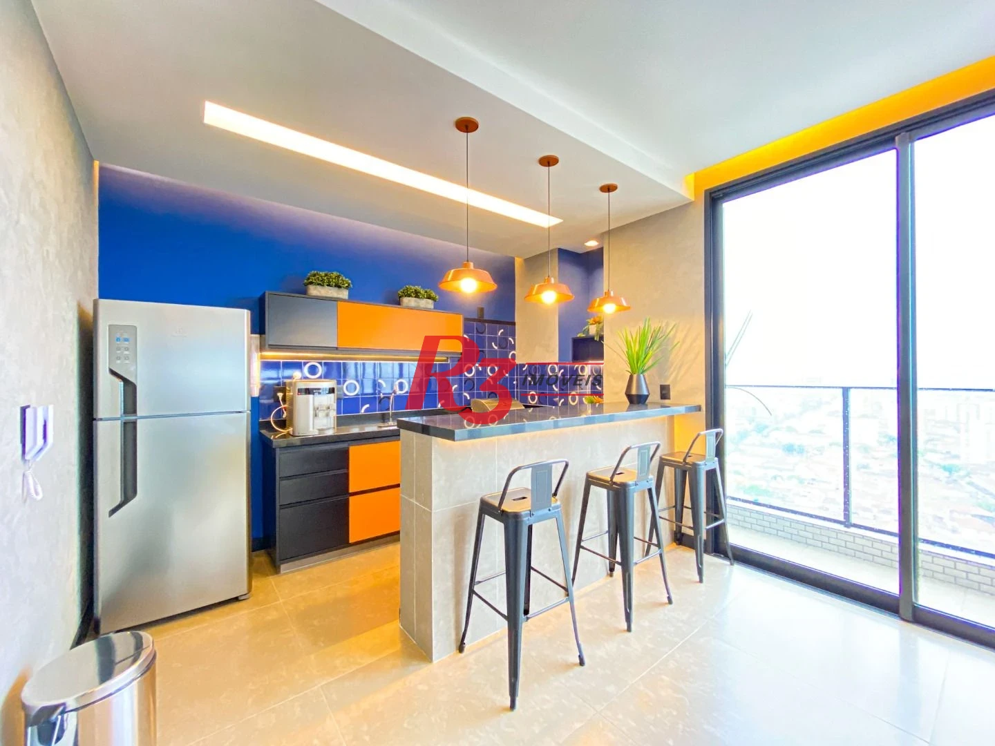 Apartamento com 1 dormitório para alugar, 54 m² por R$ 6.500,02/mês - Boqueirão - Santos/SP
