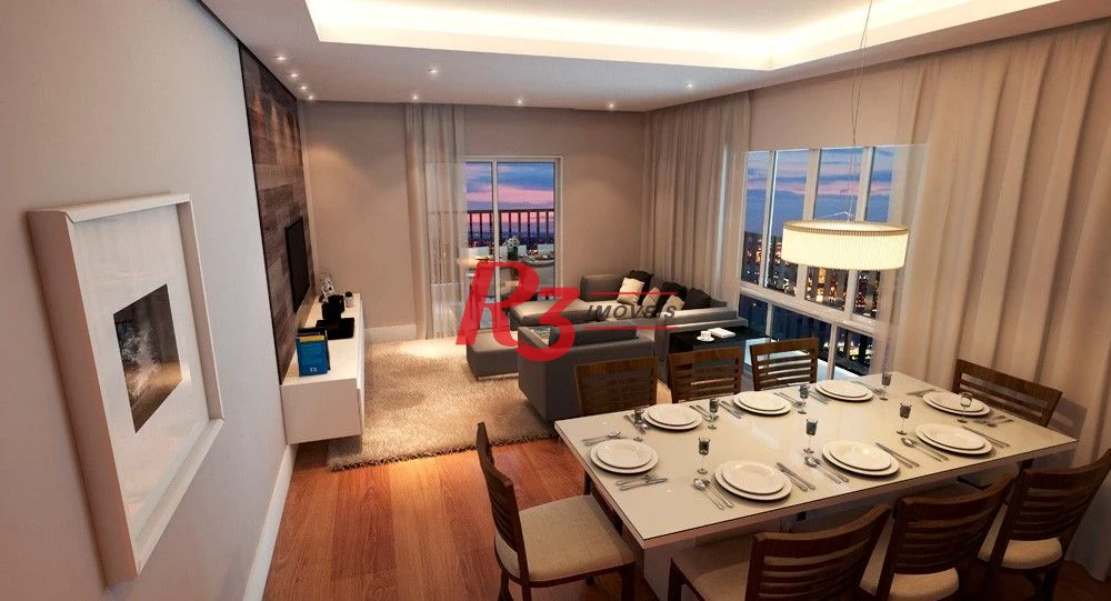 Apartamento com 2 dormitórios para alugar, 67 m² por R$ 4.000,00/mês - Encruzilhada - Santos/SP