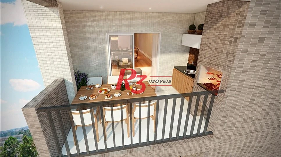 Apartamento com 2 dormitórios para alugar, 67 m² por R$ 4.000,00/mês - Encruzilhada - Santos/SP