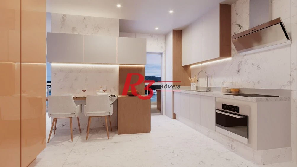 Apartamento com 3 suítes frente para o mar à venda, 218 m² por R$ 5.700.000 - Ponta da Praia - Santos/SP