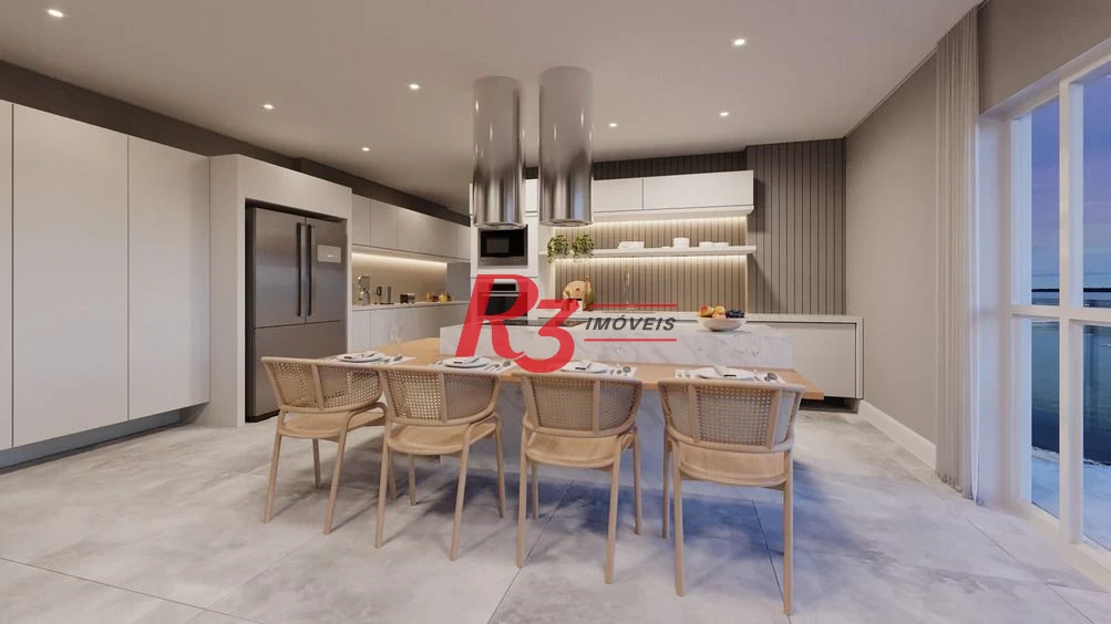 Apartamento com 3 suítes frente para o mar à venda, 218 m² por R$ 5.700.000 - Ponta da Praia - Santos/SP