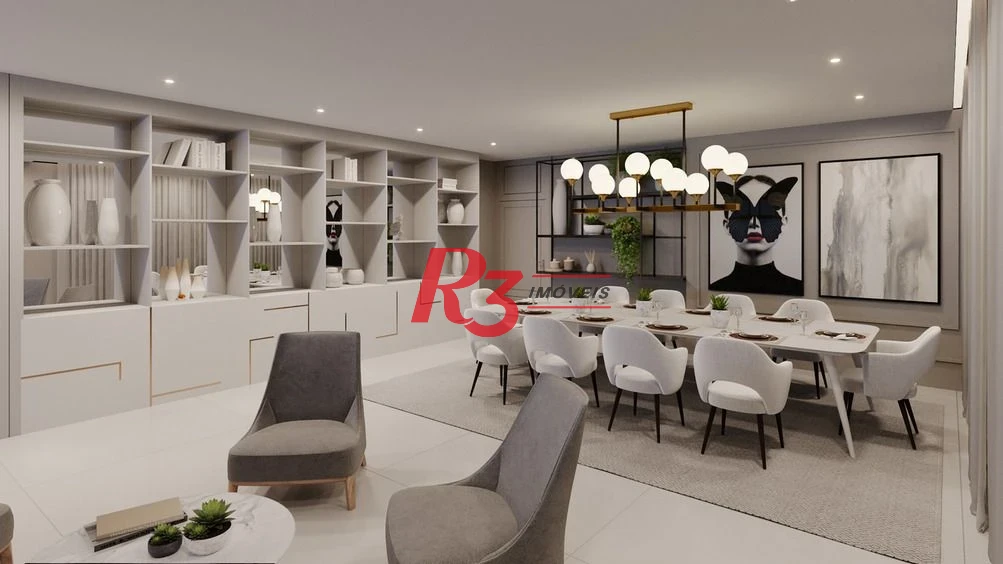 Apartamento com 3 suítes frente para o mar à venda, 218 m² por R$ 5.700.000 - Ponta da Praia - Santos/SP