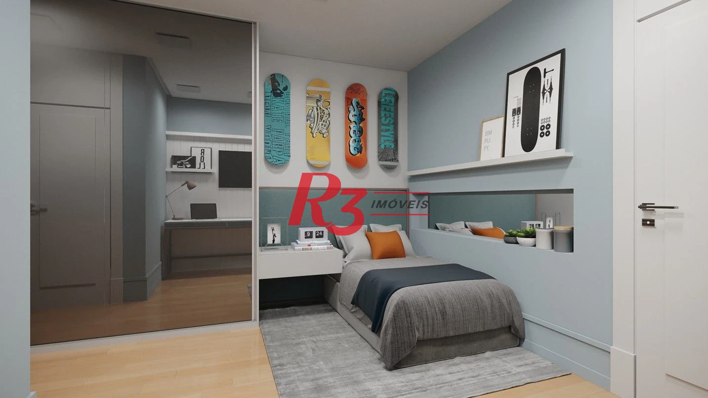 Apartamento com 3 suítes frente para o mar à venda, 218 m² por R$ 5.700.000 - Ponta da Praia - Santos/SP