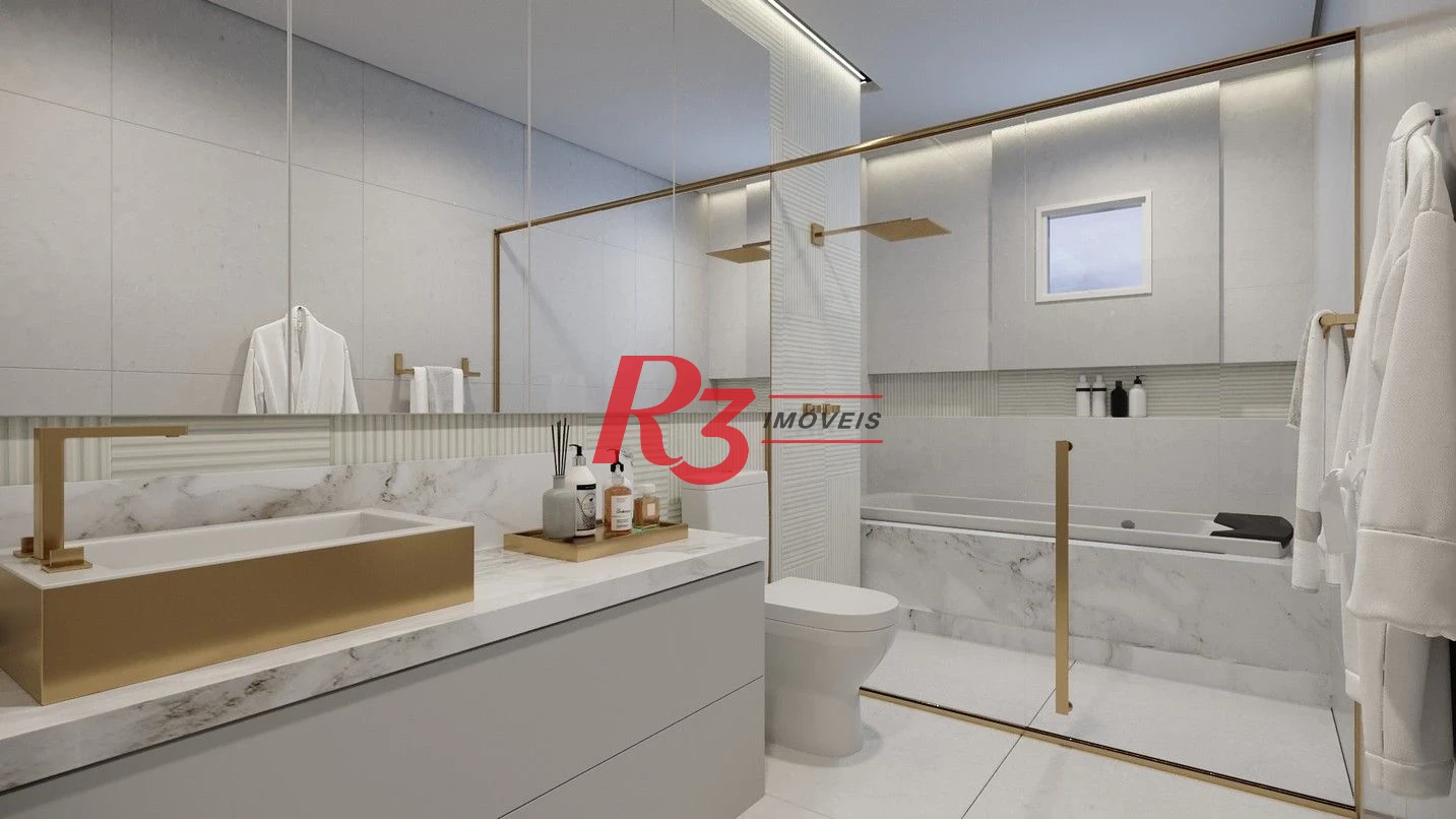 Apartamento com 3 suítes frente para o mar à venda, 218 m² por R$ 5.700.000 - Ponta da Praia - Santos/SP