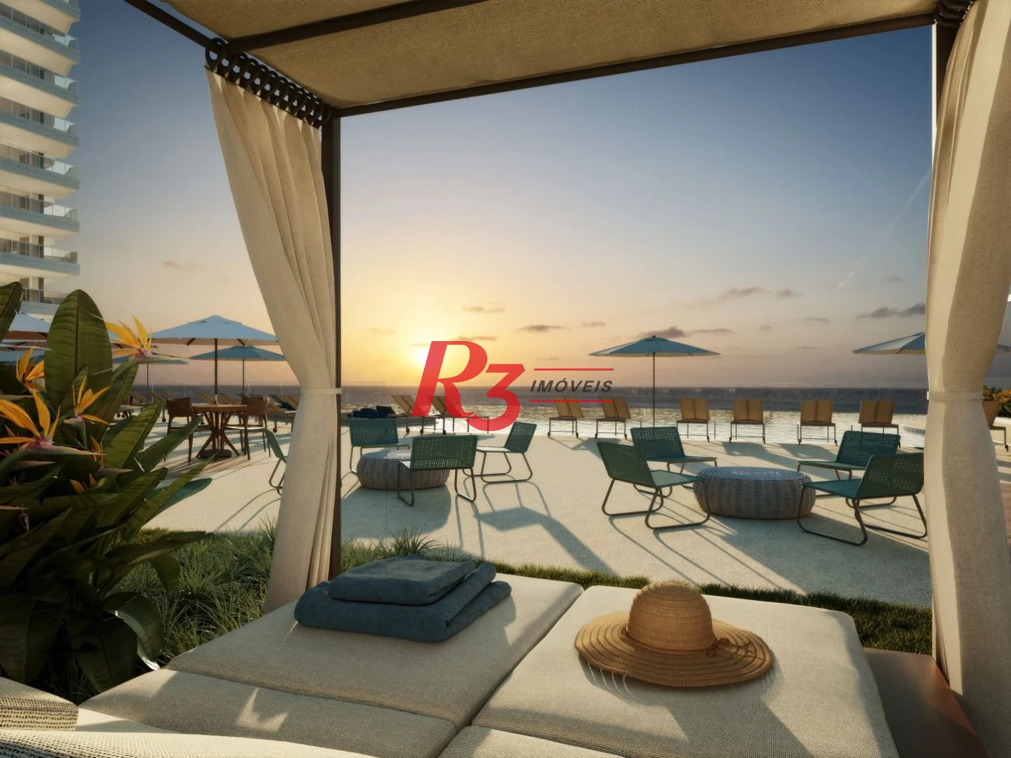 Apartamento com 3 suítes frente para o mar à venda, 218 m² por R$ 5.700.000 - Ponta da Praia - Santos/SP