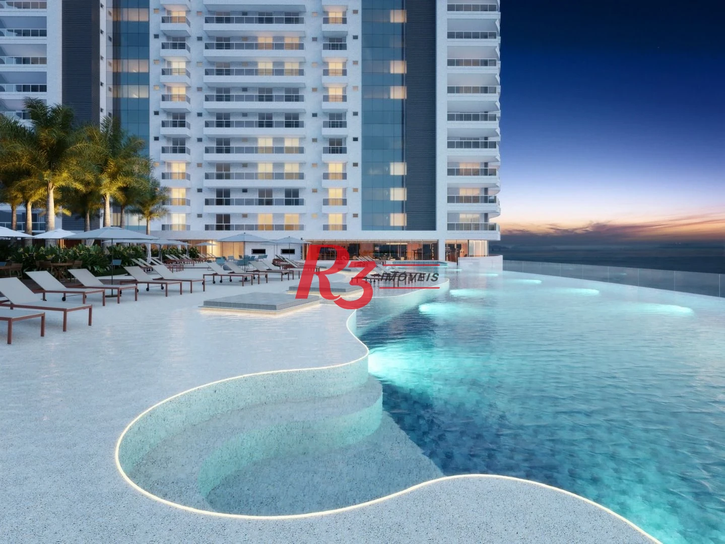 Apartamento com 3 suítes frente para o mar à venda, 218 m² por R$ 5.700.000 - Ponta da Praia - Santos/SP