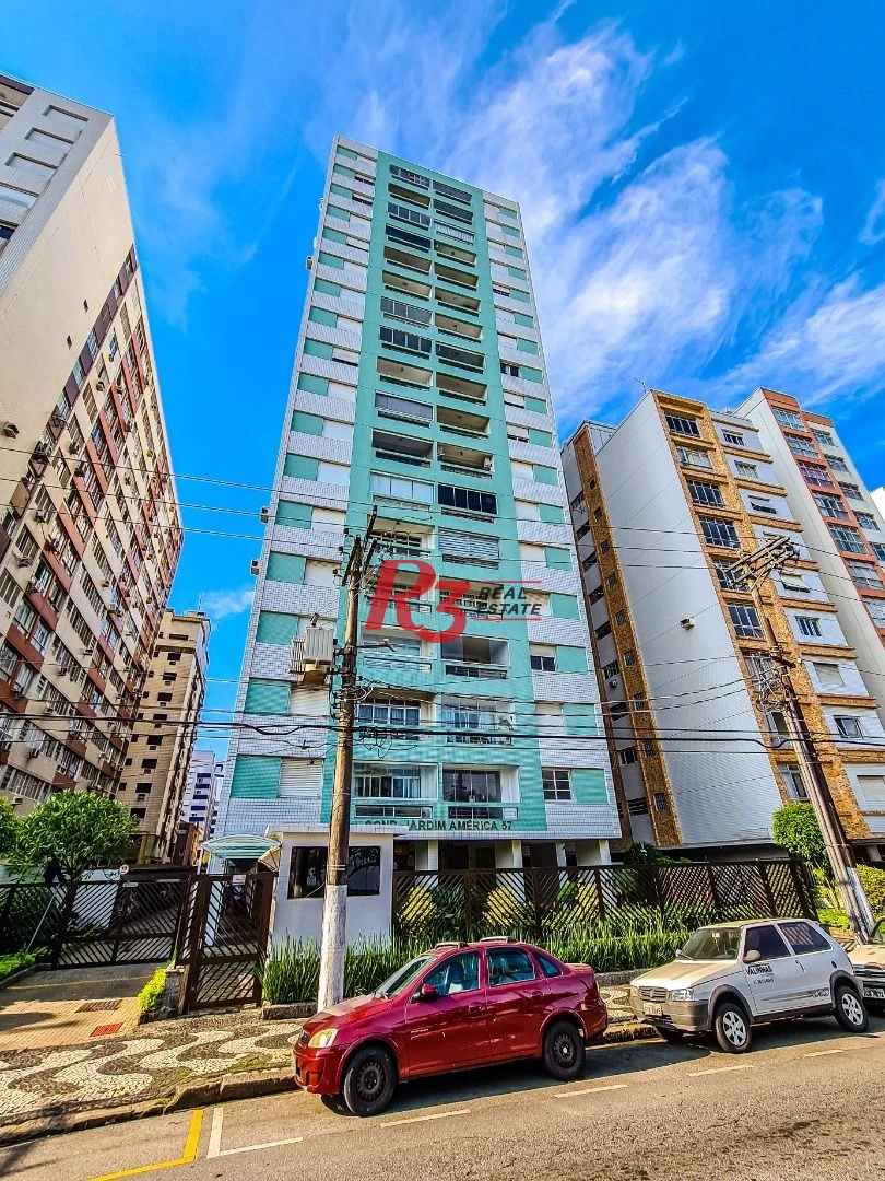 Apartamento com 2 dormitórios c sacada, frente mar, Embaré- Santos/SP