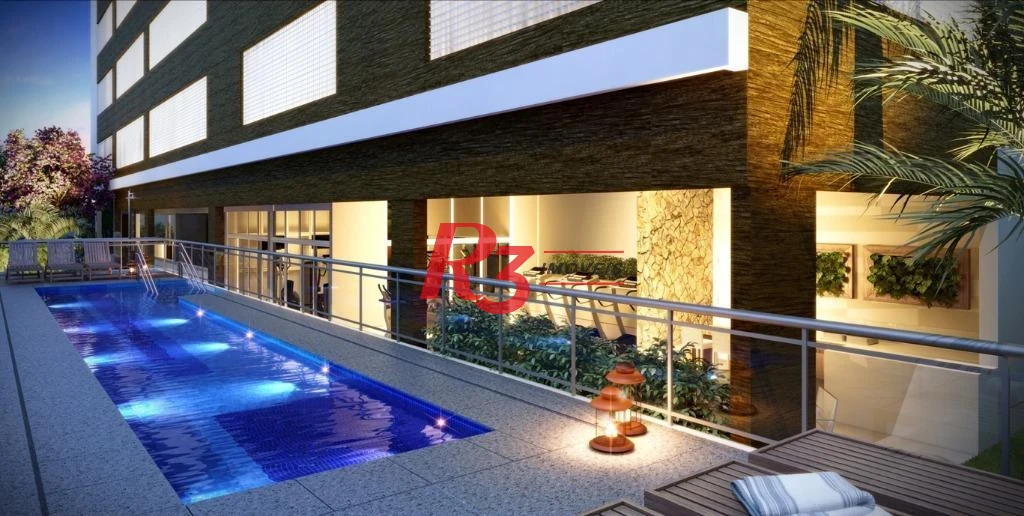 Flat com 1 dormitório para alugar, 45 m² por R$ 5.800,00/mês - José Menino - Santos/SP