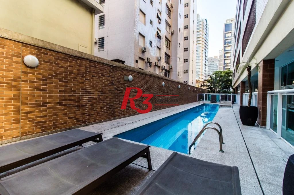 Flat com 1 dormitório para alugar, 45 m² por R$ 5.800,00/mês - José Menino - Santos/SP