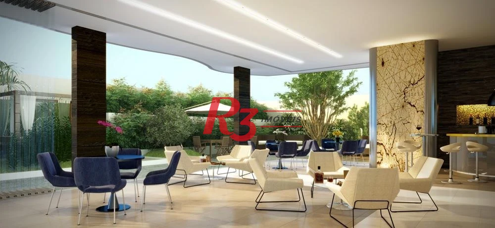 Flat com 1 dormitório para alugar, 45 m² por R$ 5.800,00/mês - José Menino - Santos/SP