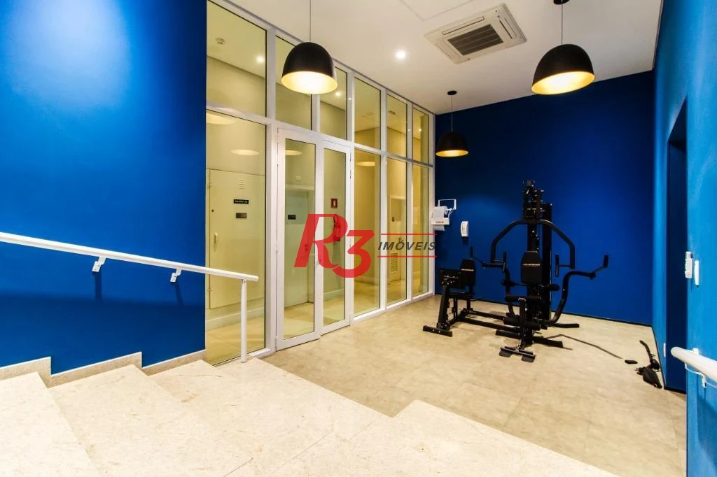 Flat com 1 dormitório para alugar, 45 m² por R$ 5.800,00/mês - José Menino - Santos/SP