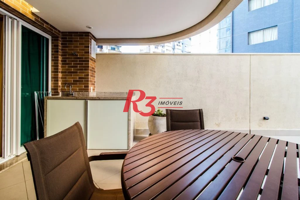 Flat com 1 dormitório para alugar, 45 m² por R$ 5.800,00/mês - José Menino - Santos/SP