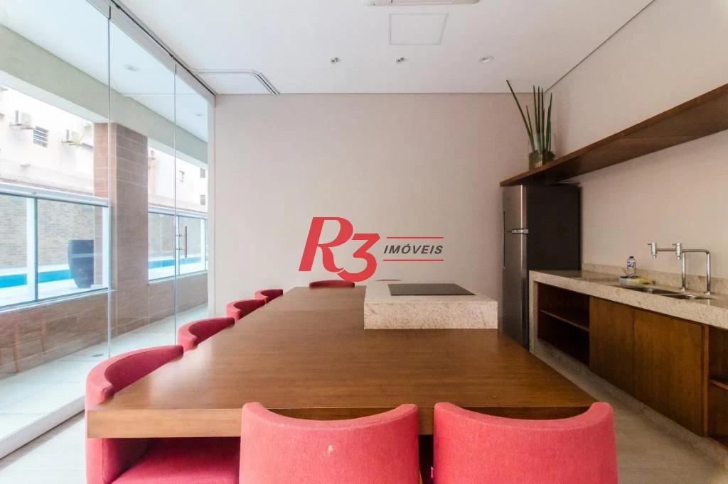 Flat com 1 dormitório para alugar, 45 m² por R$ 5.800,00/mês - José Menino - Santos/SP