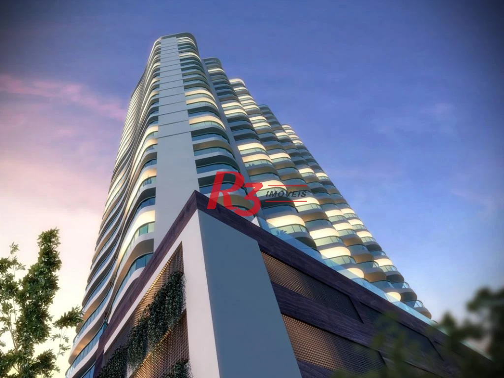 Flat com 1 dormitório para alugar, 45 m² por R$ 5.800,00/mês - José Menino - Santos/SP